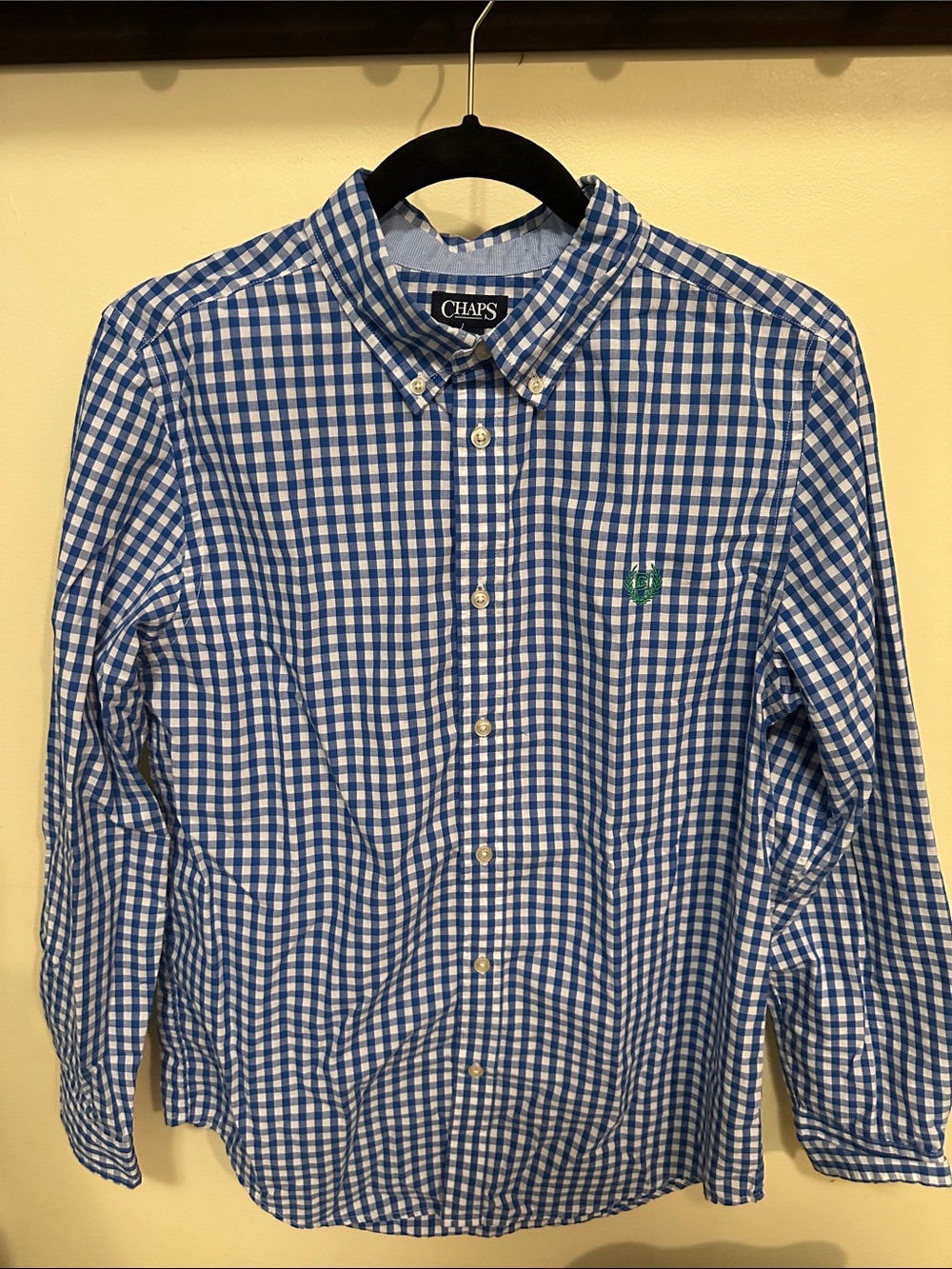 Chaps Blue Checkered Shirt 18-20